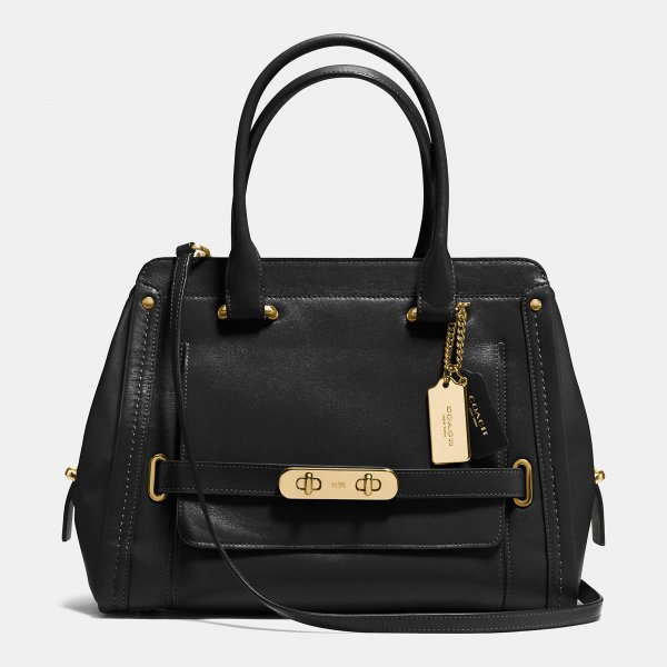 Lady Beloved Coach Swagger Frame Satchel In Calf Leather | Women - Click Image to Close