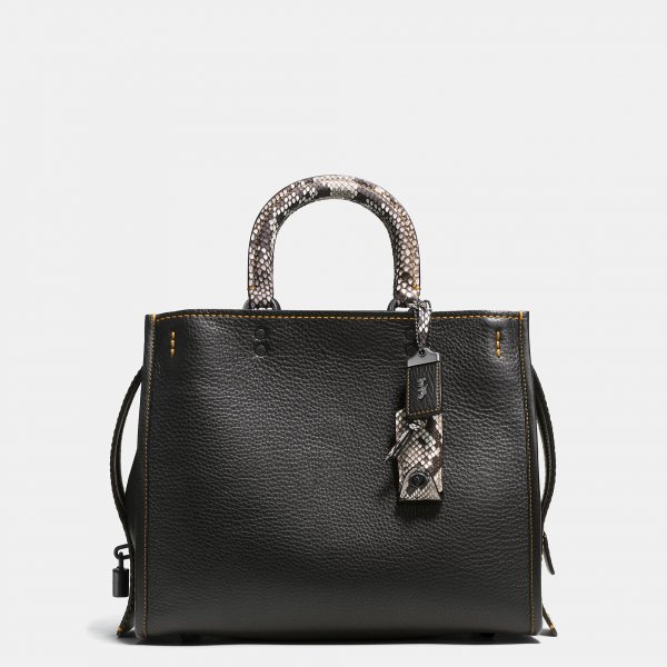 European Style Coach Rogue Bag In Colorblock Python | Women - Click Image to Close