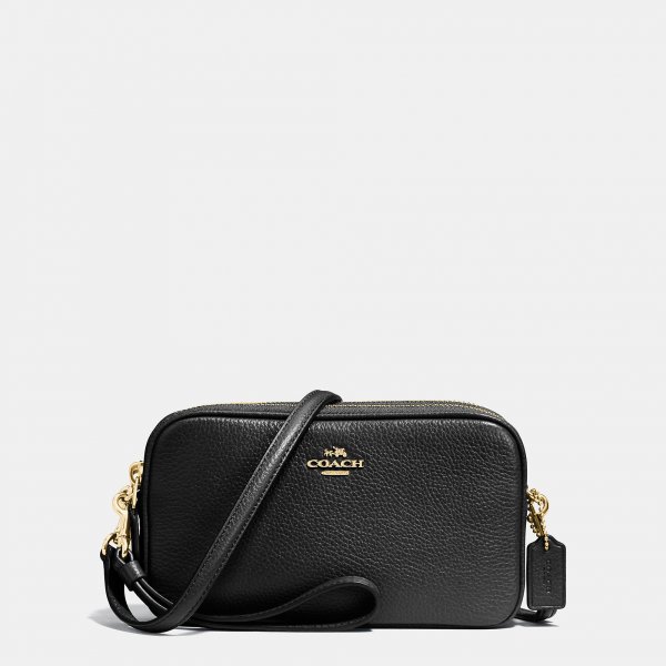 Fashion Classic Coach Crossbody Clutch In Pebble Leather | Women - Click Image to Close